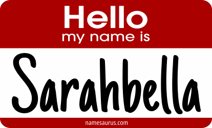 Hello my name is Sarahbella png download