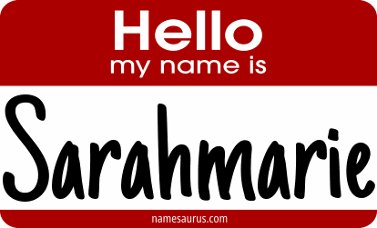 Hello my name is Sarahmarie png download