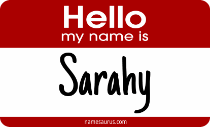 Hello my name is Sarahy png download