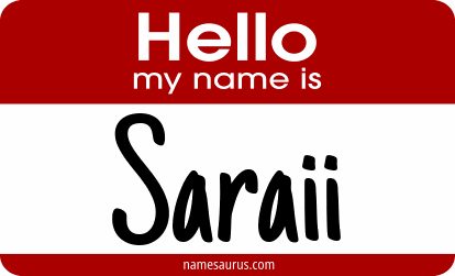 Hello my name is Saraii png download