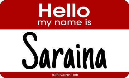 Hello my name is Saraina png download