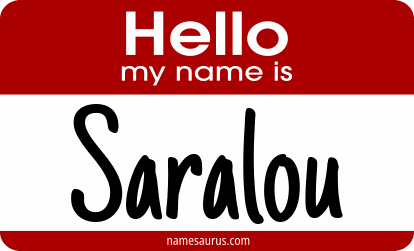 Hello my name is Saralou png download