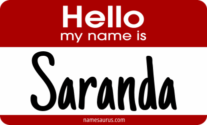 Hello my name is Saranda png download