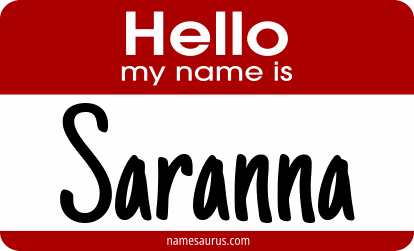 Hello my name is Saranna png download