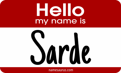 Hello my name is Sarde png download