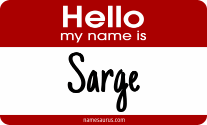 Hello my name is Sarge png download