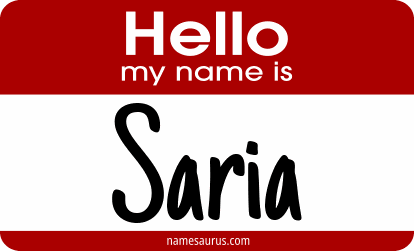 Hello my name is Saria png download