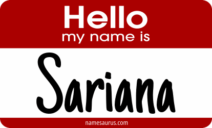 Hello my name is Sariana png download