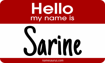 Hello my name is Sarine png download