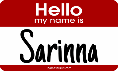 Hello my name is Sarinna png download
