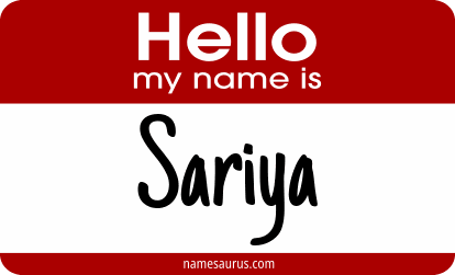 Hello my name is Sariya png download