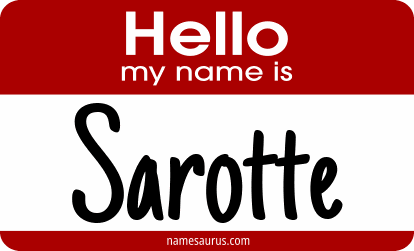 Hello my name is Sarotte png download