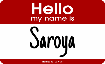 Hello my name is Saroya png download