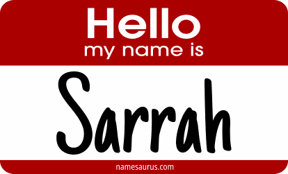 Hello my name is Sarrah png download