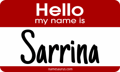 Hello my name is Sarrina png download