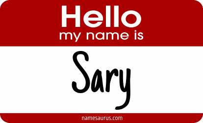 Hello my name is Sary png download