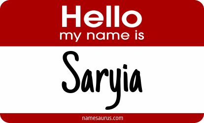 Hello my name is Saryia png download