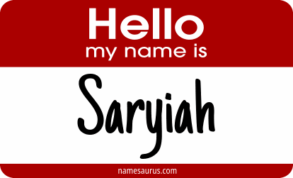 Hello my name is Saryiah png download