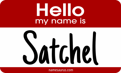 Hello my name is Satchel png download