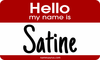 Hello my name is Satine png download