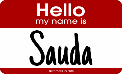 Hello my name is Sauda png download