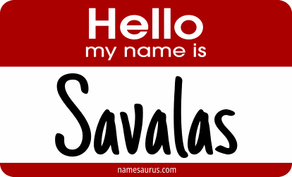 Hello my name is Savalas png download