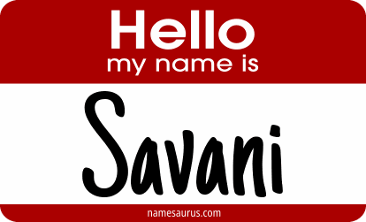 Hello my name is Savani png download