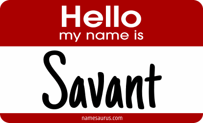 Hello my name is Savant png download