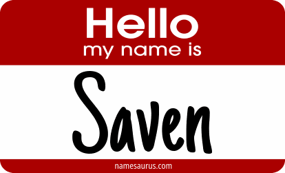Hello my name is Saven png download