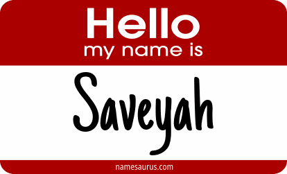 Hello my name is Saveyah png download