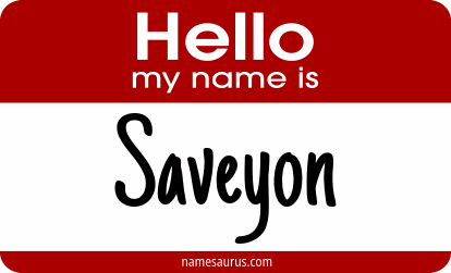 Hello my name is Saveyon png download