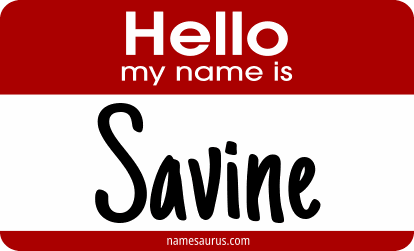 Hello my name is Savine png download