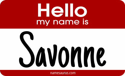 Hello my name is Savonne png download