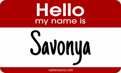 Hello my name is Savonya png download