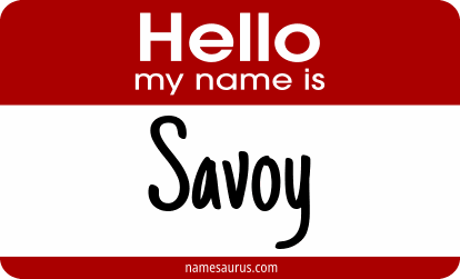 Hello my name is Savoy png download