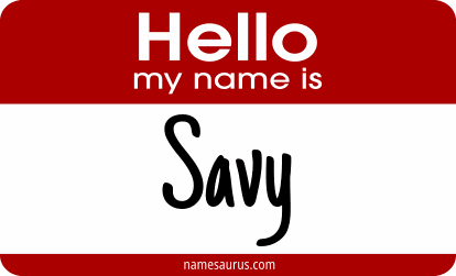 Hello my name is Savy png download