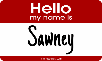 Hello my name is Sawney png download