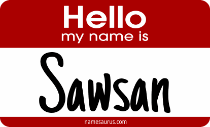 Hello my name is Sawsan png download