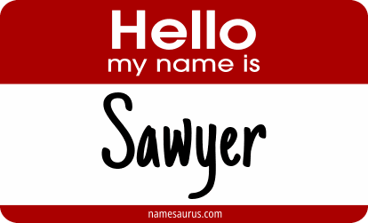 Hello my name is Sawyer png download