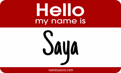 Hello my name is Saya png download