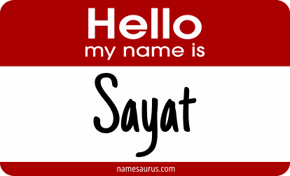 Hello my name is Sayat png download