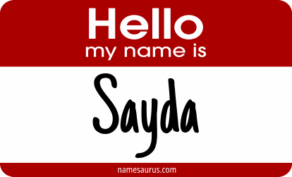 Hello my name is Sayda png download
