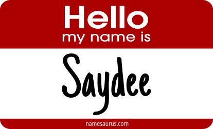 Hello my name is Saydee png download