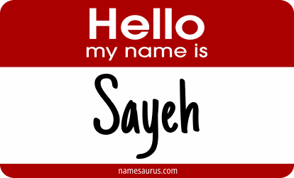 Hello my name is Sayeh png download