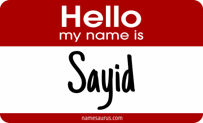 Hello my name is Sayid png download