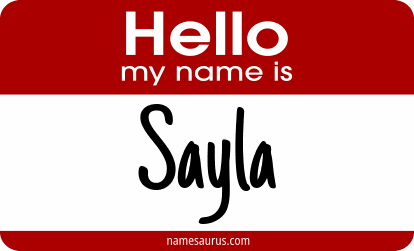 Hello my name is Sayla png download