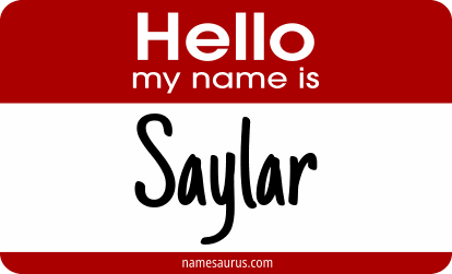 Hello my name is Saylar png download