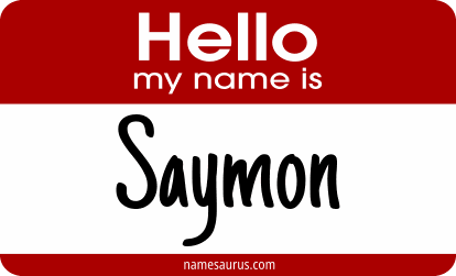 Hello my name is Saymon png download