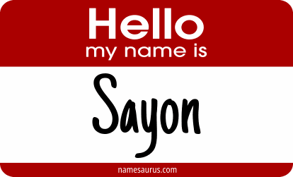Hello my name is Sayon png download