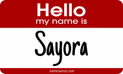 Hello my name is Sayora png download